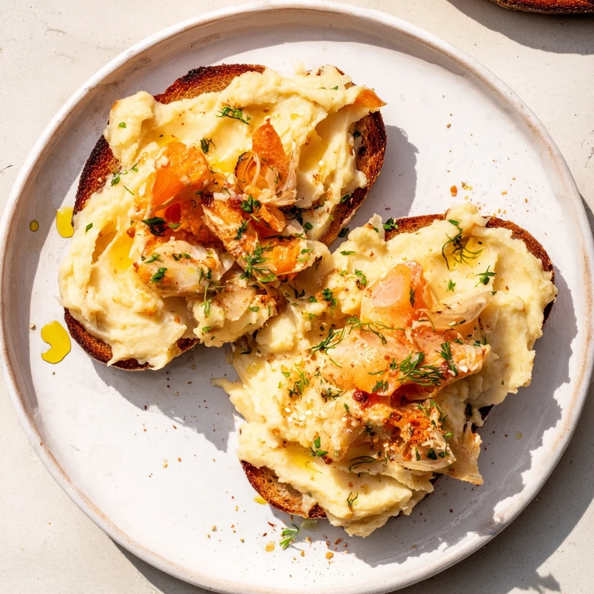 Enjoy a steaming bowl of Creamy Garlic Potato Soup with fresh parsley, perfect for a cozy dinner.