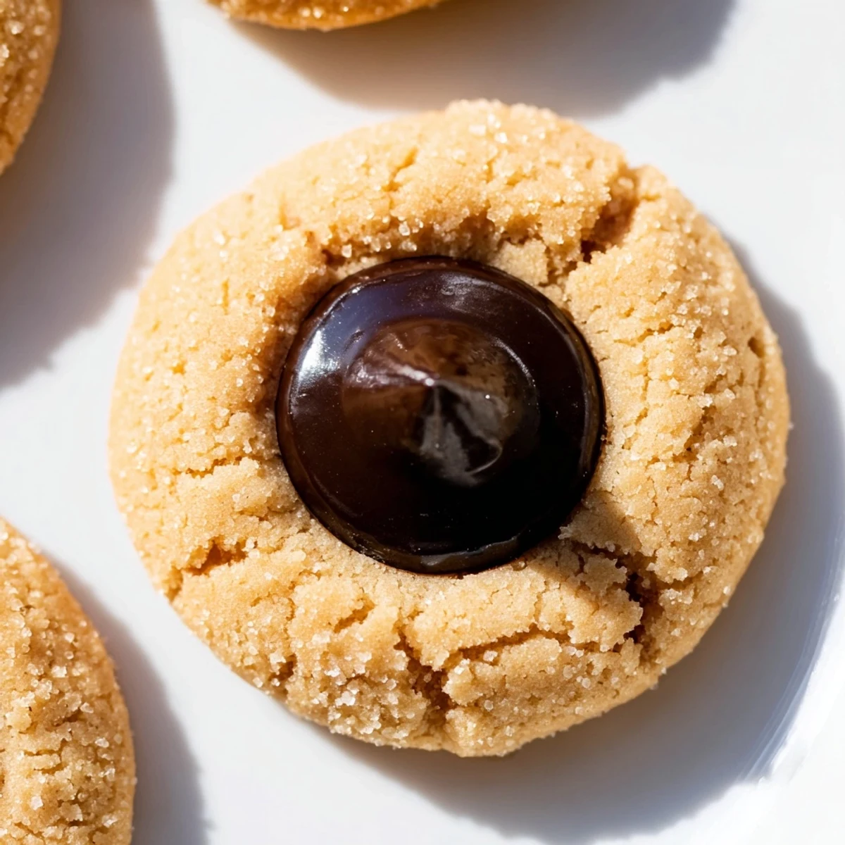 Soft and chewy 3-Ingredient Peanut Butter Blossoms, simple pantry staples create these delightful cookies.