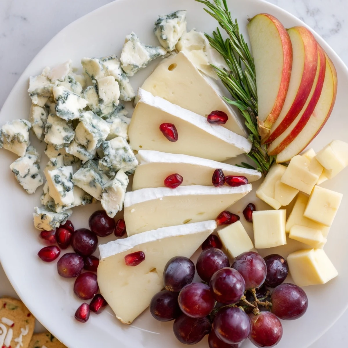 Vibrant Winter Wonderland Snack Board: experience the taste of the season with brie, cheddar, and sweet treats.