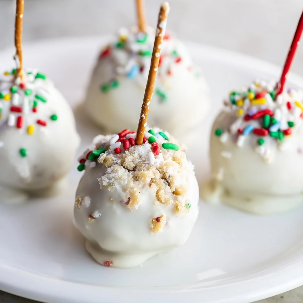 Brightly colored, festive Holiday Ornament Candy Balls sprinkled with sparkling sugar, ideal for gifting.