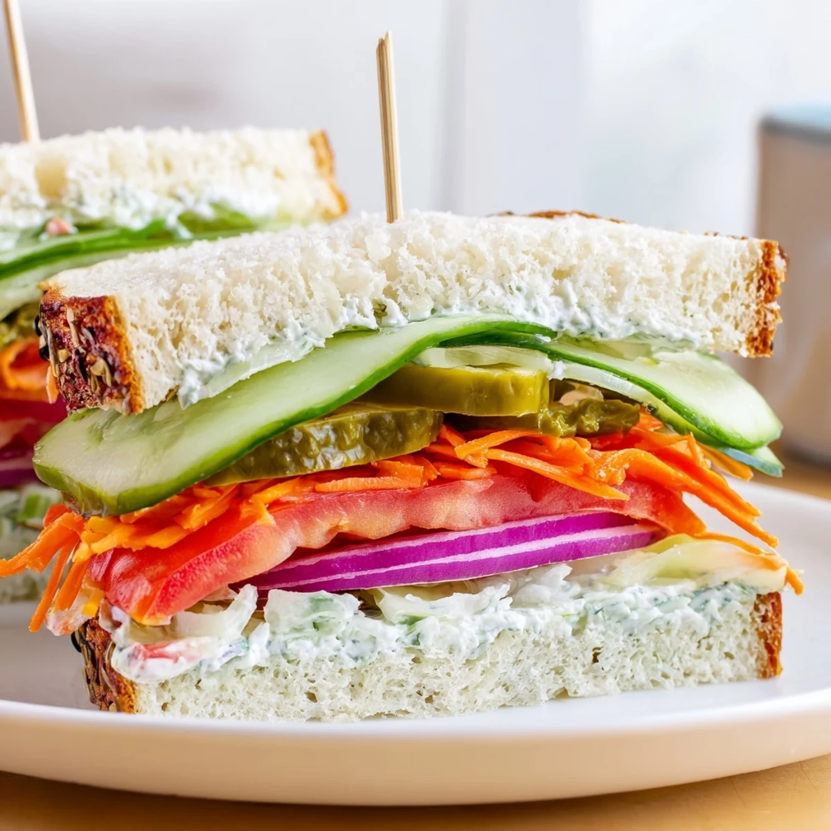 Crisp, refreshing bite into this hearty Crunchy Dill Pickle Sandwich bursting with pickle flavor and crunch.