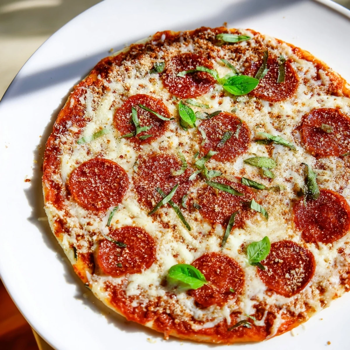 A delicious close-up showcases a fully loaded ground beef pizza base, fresh from the oven.