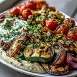 Grilled Veggie Hummus Platter