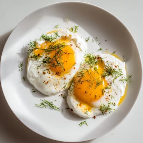Cilbir: Creamy yogurt base topped with perfectly poached eggs and savory spiced brown butter, ready to eat.