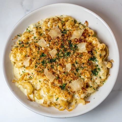 French Onion Mac Cheese Bake