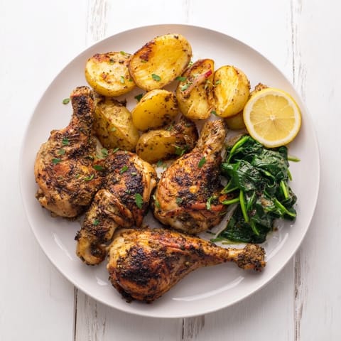 Tender chicken thighs and potatoes seasoned with zaatar, beautifully roasted in this easy, one-pan meal.