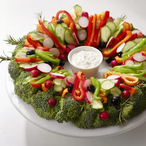 Wreath Veggie Dip Platter