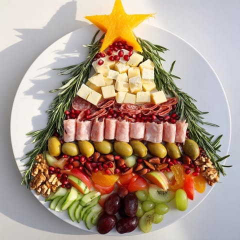 Festive Holiday Tree Platter