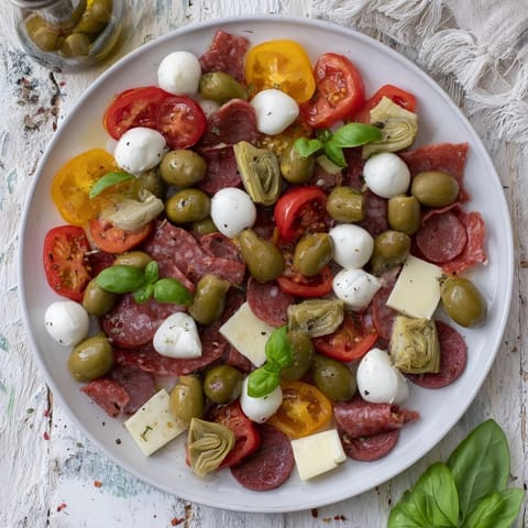 Fresh, juicy cherry tomatoes and olives make up this beautiful Olive and Cherry Tomato Garland.