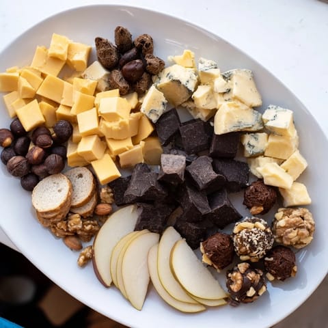 Warm, rich cocoa steams alongside a cozy Fireside Comfort & Cocoa cheese and chocolate board.