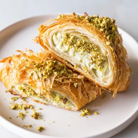 Pistachio Cream Croissants