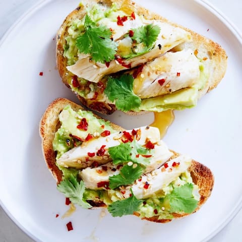 Grilled Chicken with Creamy Avocado Toast
