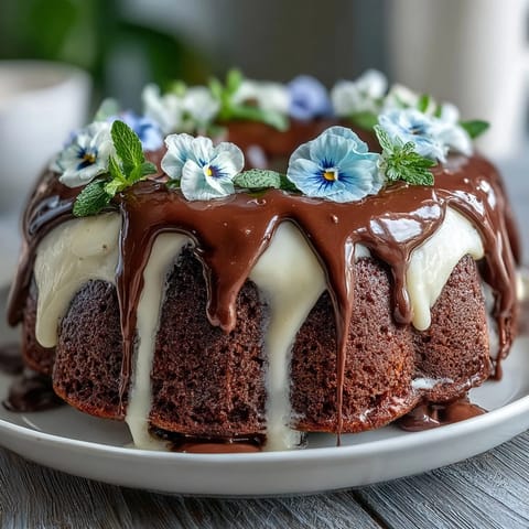 Vibrant Spring Floral Drip Cake with Lemon Frosting, perfect for celebrations, features soft vanilla layers and a creamy lemon buttercream, topped with edible flowers and a glossy white chocolate drip.