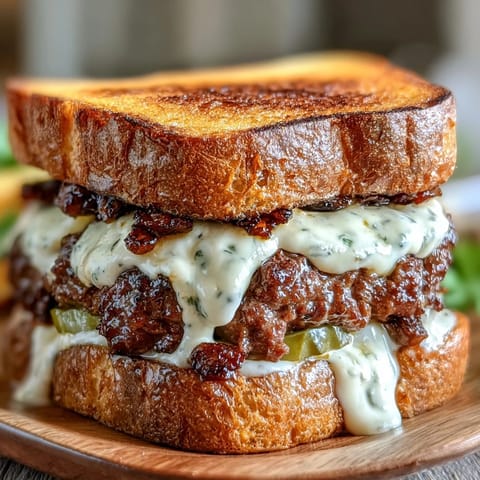 Juicy smash burger with crispy edges, melty American cheese, and tangy secret sauce on a toasted bun, served with pickles and onions.