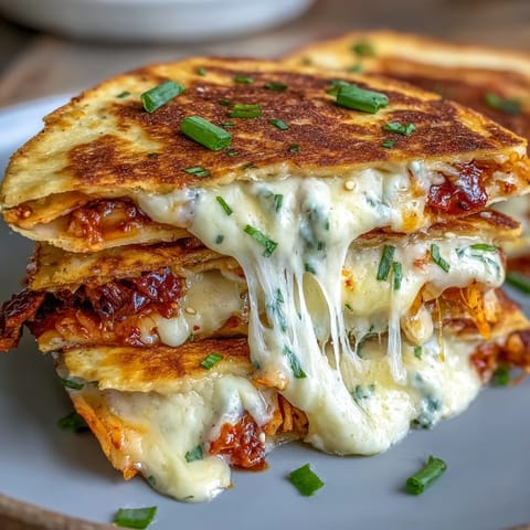 Kimchi quesadillas with crispy tortillas, melted cheese, and tangy kimchi—perfect for a quick, flavorful meal or snack.