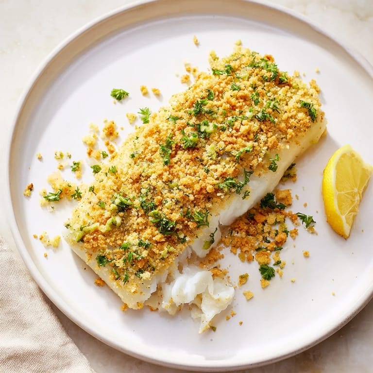 Imagine the amazing texture of Baked Cod with Crispy Ritz Cracker Topping: crunchy crust, tender fish.