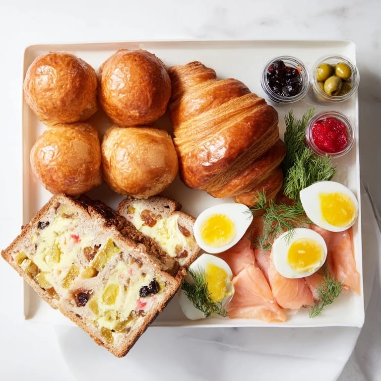 The Christmas Brunch Gift Box 2025 photo displays a delicious assortment of breakfast delights, ready to enjoy.