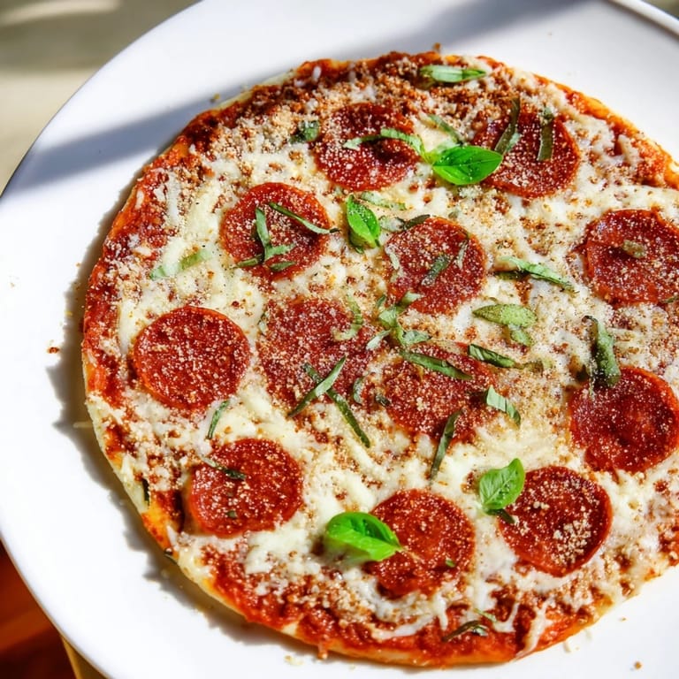 A delicious close-up showcases a fully loaded ground beef pizza base, fresh from the oven.