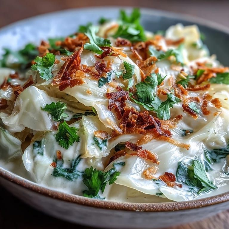 Spoon-ready Coconut Braised Cabbage served alongside fluffy white rice and grilled chicken for a hearty meal.