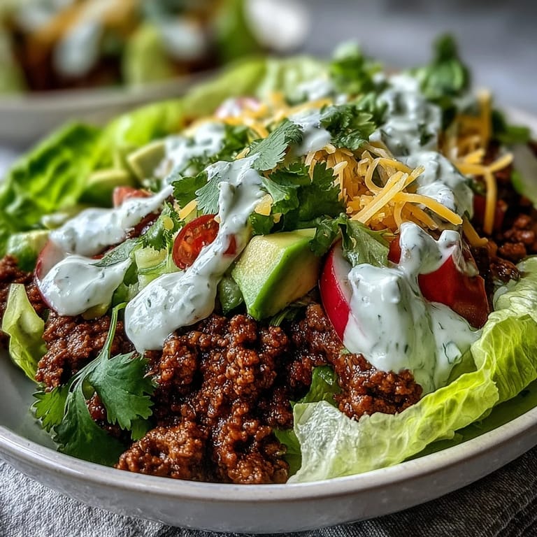 Gluten-free Healthy Taco Bowl served in a rustic bowl, featuring seasoned ground beef and colorful vegetables, ready for a nutritious meal.