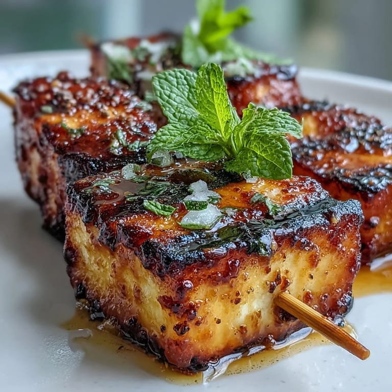 Enjoy these easy grilled halloumi skewers with sweet watermelon and refreshing mint.