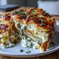 Easy Cheesy Scalloped Potatoes: creamy, golden layers of potatoes baked with melted cheddar and mozzarella cheese.