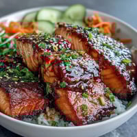 Colorful 15-Minute Teriyaki Salmon Bowl with glazed salmon, crisp veggies, and fluffy rice for a quick, satisfying dinner.