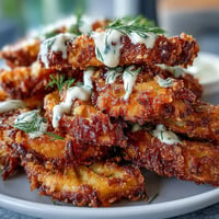 Crispy air fryer pickle fries with a creamy, zesty spicy mayo dip.